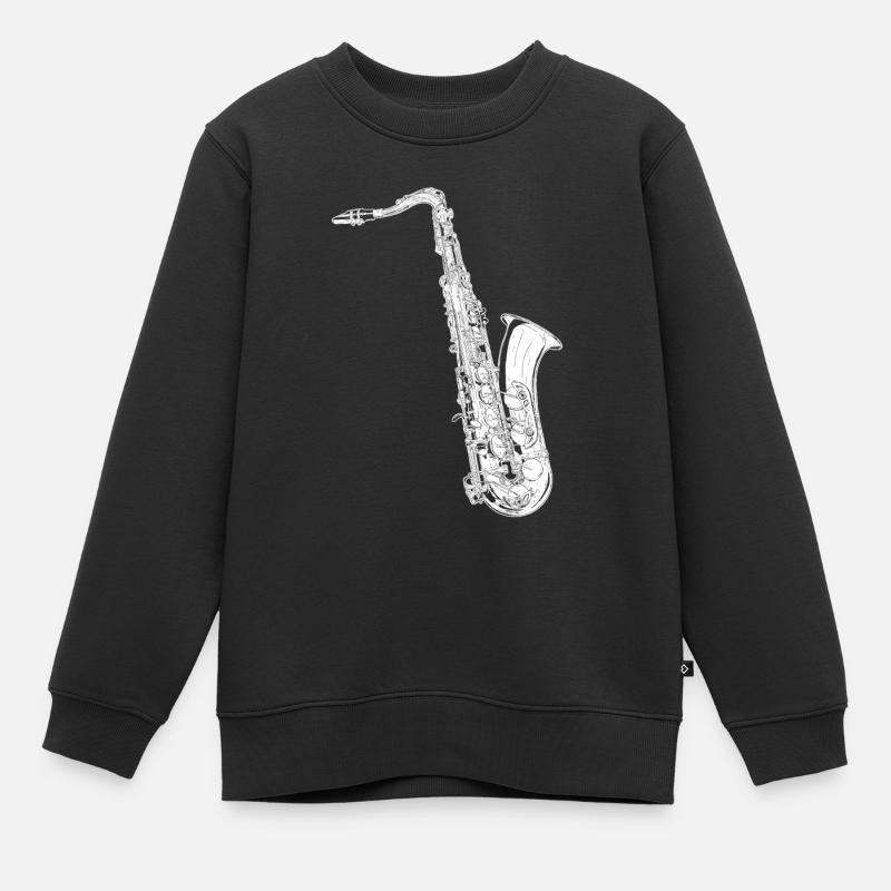 Spielmannszug Saxophon - Kinder Premium Organic Sweatshirt - Schwarz