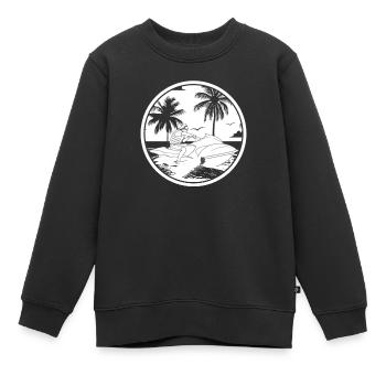 Jet Ski Palme - Kinder Premium Organic Sweatshirt - Schwarz - Vorne - AI Model Kid Female (0cm)