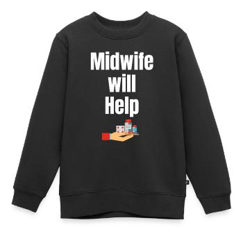 Diese Zukünftige Hebamme Wird Menschen Helfen, - Kinder Premium Organic Sweatshirt - Schwarz - Vorne - AI Model Kid Female (0cm)