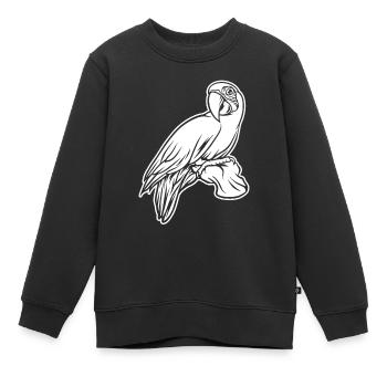 Papagei - Kinder Premium Organic Sweatshirt - Schwarz - Vorne - AI Model Kid Female (0cm)
