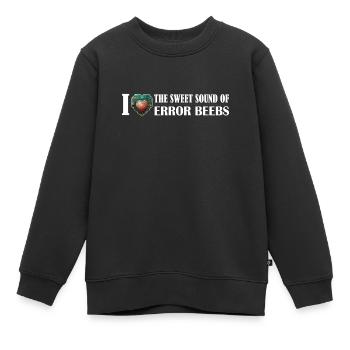 J'aime le son des bips d'erreur La symphonie des - Sweat Premium enfant bio - noir - Devant - AI Model Kid Female (0cm)