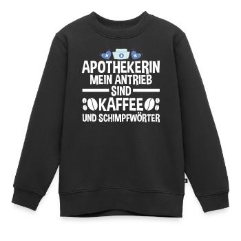 Apotheke Kaffee Pharmazie Mediziner Apothekerin - Kinder Premium Organic Sweatshirt - Schwarz - Vorne - AI Model Kid Female (0cm)