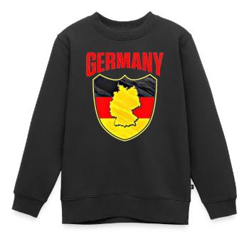 Allemagne - Sweat Premium enfant bio - noir - Devant - AI Model Kid Female (0cm)
