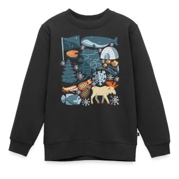Alaska - Sweat Premium enfant bio - noir - Devant - AI Model Kid Female (0cm)