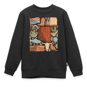 Arizona - Sweat Premium enfant bio - noir - Devant - AI Model Kid Female (0cm)