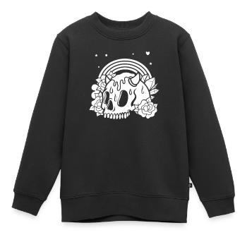 Gothic Schädel - Kinder Premium Organic Sweatshirt - Schwarz - Vorne - AI Model Kid Female (0cm)
