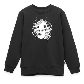 Gothic Schädel - Kinder Premium Organic Sweatshirt - Schwarz - Vorne - AI Model Kid Female (0cm)
