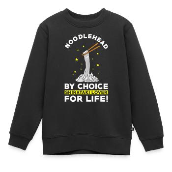 Shiritaki Nudeln - Kinder Premium Organic Sweatshirt - Schwarz - Vorne - AI Model Kid Female (0cm)