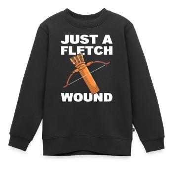 Just A Fletch Wound Bogenschützenlehrer - Kinder Premium Organic Sweatshirt - Schwarz - Vorne - AI Model Kid Female (0cm)
