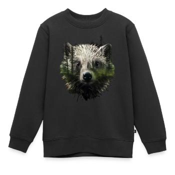 Stachelschwein - Kinder Premium Organic Sweatshirt - Schwarz - Vorne - AI Model Kid Female (0cm)