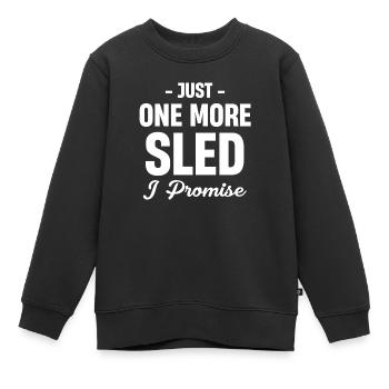 Juste un traîneau de plus, je vous le promets, plus drôle - Sweat Premium enfant bio - noir - Devant - AI Model Kid Female (0cm)