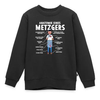 Anatomie eines Metzgers - Kinder Premium Organic Sweatshirt - Schwarz - Vorne - AI Model Kid Female (0cm)