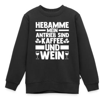 Geburtshelferin Hebamme - Kinder Premium Organic Sweatshirt - Schwarz - Vorne - AI Model Kid Female (0cm)