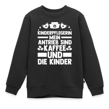 Erzieherin Kindergärtnerin Kinderpflegerin - Kinder Premium Organic Sweatshirt - Schwarz - Vorne - AI Model Kid Female (0cm)