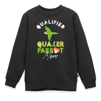 Qualified Quaker parrot Mom - Kinder Premium Organic Sweatshirt - Schwarz - Vorne - AI Model Kid Female (0cm)