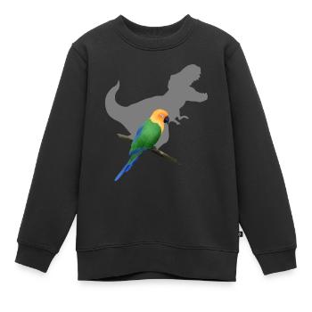 T-Rex shadow parrot - Kinder Premium Organic Sweatshirt - Schwarz - Vorne - AI Model Kid Female (0cm)