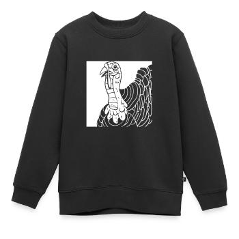 Trèfle de Thanksgiving - Sweat Premium enfant bio - noir - Devant - AI Model Kid Female (0cm)