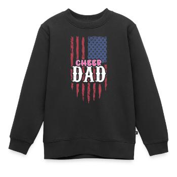 Cheer Papa Pom-pom girl Papa - Sweat Premium enfant bio - noir - Devant - AI Model Kid Female (0cm)