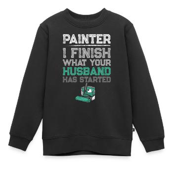 House Painter Decorator Painter I - Kinder Premium Organic Sweatshirt - Schwarz - Vorne - AI Model Kid Female (0cm)
