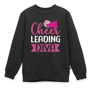 Cheerleadermädchen Cheerleading Jubel Jugend - Kinder Premium Organic Sweatshirt - Schwarz - Vorne - AI Model Kid Female (0cm)