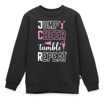 Cheerleadermädchen Cheerleading Jubel Jugend - Kinder Premium Organic Sweatshirt - Schwarz - Vorne - AI Model Kid Female (0cm)