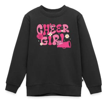 Cheerleadermädchen Cheerleading Jubel Jugend - Kinder Premium Organic Sweatshirt - Schwarz - Vorne - AI Model Kid Female (0cm)