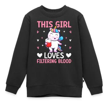 Technicienne en dialyse Girl Tech - Sweat Premium enfant bio - noir - Devant - AI Model Kid Female (0cm)