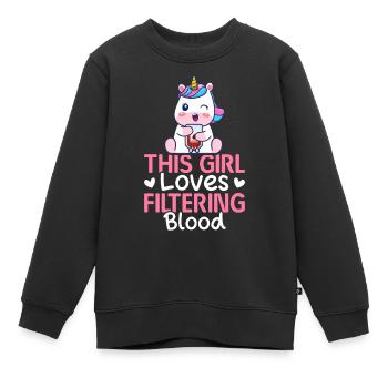 Technicienne en dialyse Girl Tech - Sweat Premium enfant bio - noir - Devant - AI Model Kid Female (0cm)