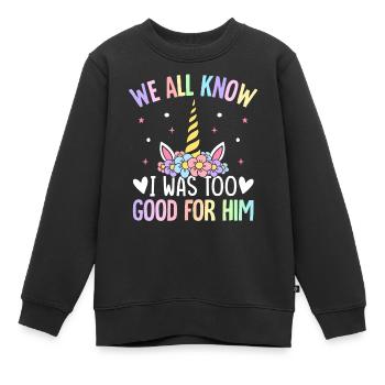Célébration de la fête du divorce - Sweat Premium enfant bio - noir - Devant - AI Model Kid Female (0cm)