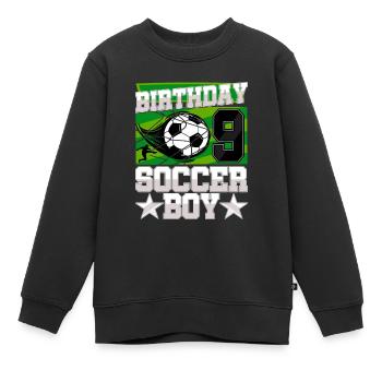 9th birthday Boy Soccer 9 Years Old Gifts - Kinder Premium Organic Sweatshirt - Schwarz - Vorne - AI Model Kid Female (0cm)