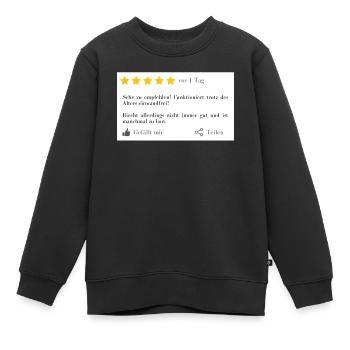 Trotz des Alters gut in Schuss! - Kinder Premium Organic Sweatshirt - Schwarz - Vorne - AI Model Kid Female (0cm)