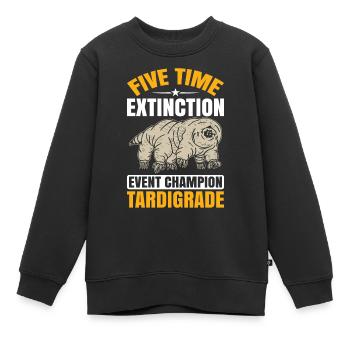 Microbiology -Biologist Gift Tardigrades - Kids Premium Organic Sweatshirt - black - Front - AI Model Kid Female (0cm)