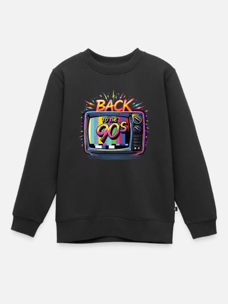 Back To The 90s 90er 90er Jahre 90er Party 90s - Kinder Premium Organic Sweatshirt - Schwarz