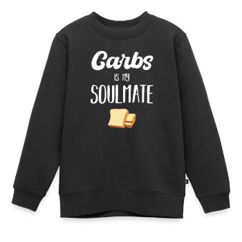 Les glucides sont mon âme sœur - Sweat Premium enfant bio - noir - Devant - AI Model Kid Female (0cm)