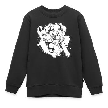 American Football - Kinder Premium Organic Sweatshirt - Schwarz - Vorne - AI Model Kid Female (0cm)