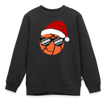 Cool Basketball Weihnachten Sonnenbrille - Kinder Premium Organic Sweatshirt - Schwarz - Vorne - AI Model Kid Female (0cm)