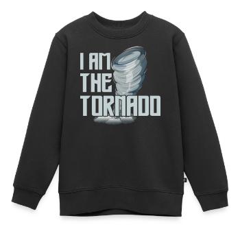 Der Hurrikan Meteorologe Des Sturm Twister Tornado - Kinder Premium Organic Sweatshirt - Schwarz - Vorne - AI Model Kid Female (0cm)