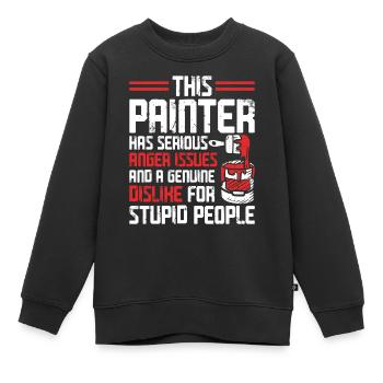 House Painter Decorator This - Kinder Premium Organic Sweatshirt - Schwarz - Vorne - AI Model Kid Female (0cm)