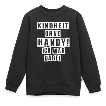 Kindheit Ohne Handy Ich War Dabei 90er Jahre - Kinder Premium Organic Sweatshirt - Schwarz - Vorne - AI Model Kid Female (0cm)