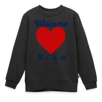 Welcome Liam - Kinder Premium Organic Sweatshirt - Schwarz - Vorne - AI Model Kid Female (0cm)