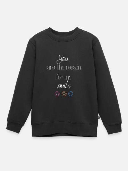 Sourire - Sweat Premium enfant bio - noir