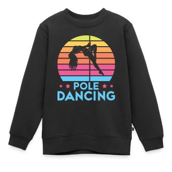 Pole Dance Dancer, Pole Dance, Pole Dancing - Kids Premium Organic Sweatshirt - black - Front - AI Model Kid Female (0cm)