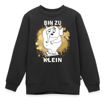 ABNEHMEN BIN ZU KLEIN - Kinder Premium Organic Sweatshirt - Schwarz - Vorne - AI Model Kid Female (0cm)