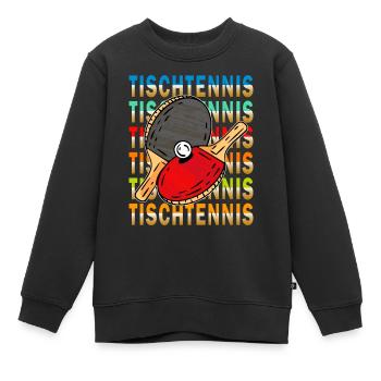 TISCHTENNIS - Kinder Premium Organic Sweatshirt - Schwarz - Vorne - AI Model Kid Female (0cm)