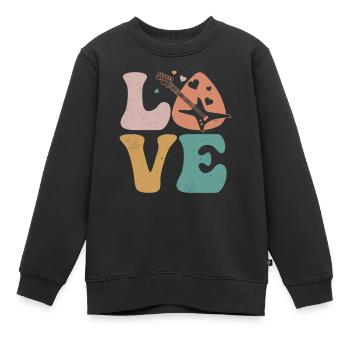 E-Gitarre Elektronische Gitarre Gitarrist - Kinder Premium Organic Sweatshirt - Schwarz - Vorne - AI Model Kid Female (0cm)