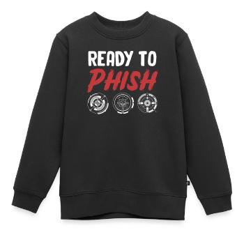 Bereit Zum Phishing Lustiger - Kinder Premium Organic Sweatshirt - Schwarz - Vorne - AI Model Kid Female (0cm)