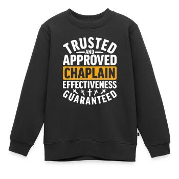Pfarrer Kaplan Kleriker - Kinder Premium Organic Sweatshirt - Schwarz - Vorne - AI Model Kid Female (0cm)