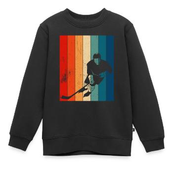 Dicton de hockey sur glace pour les joueurs de hockey sur glace - Sweat Premium enfant bio - noir - Devant - AI Model Kid Female (0cm)