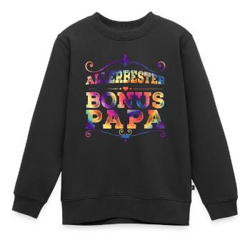 Bonus Papa - Kinder Premium Organic Sweatshirt - Schwarz - Vorne - AI Model Kid Female (0cm)