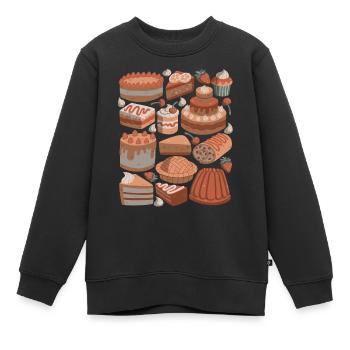 Kuchen und Torten - Kinder Premium Organic Sweatshirt - Schwarz - Vorne - AI Model Kid Female (0cm)